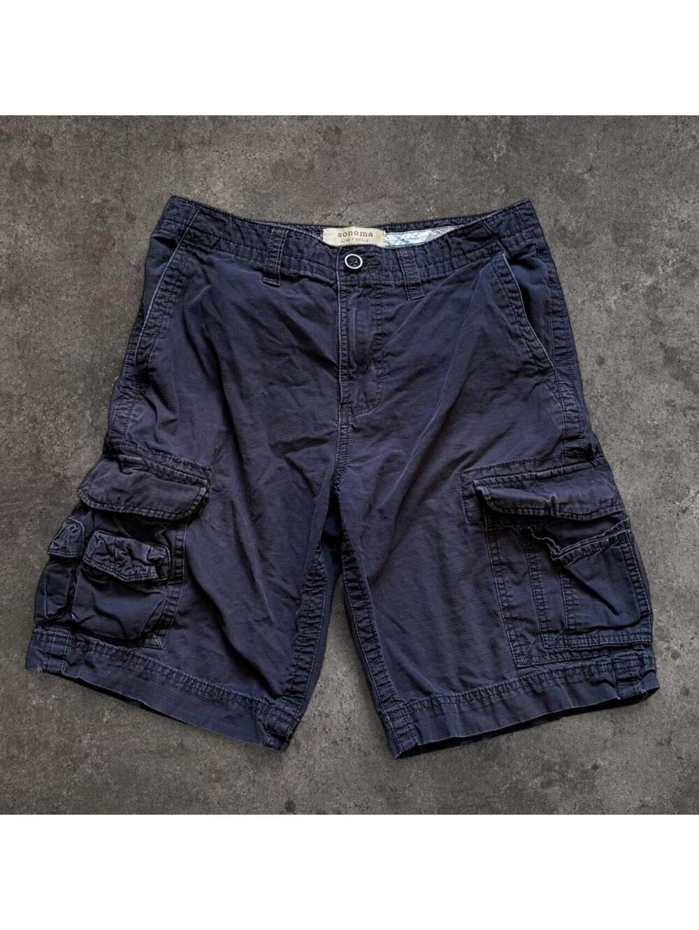 Sonoma Men's Navy and Blue Shorts